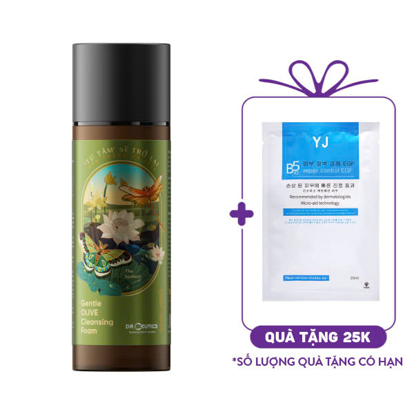 Sữa Rửa Mặt Làm Sạch Sâu Cho Mọi Loại Da DrCeutics Gentle Olive Cleansing Foam Phiên Bản Tự Tâm(150ml)