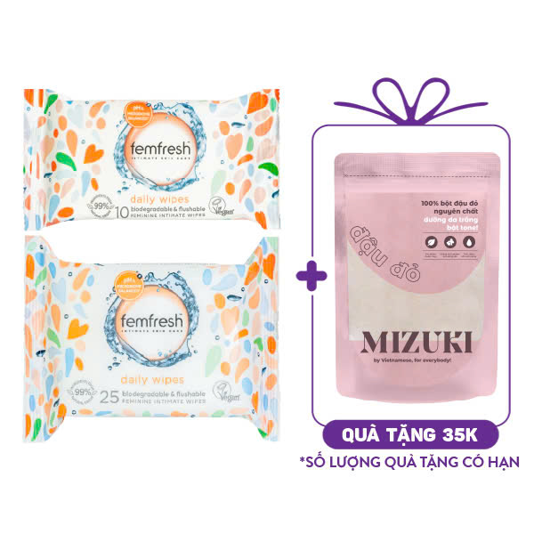 Khăn Ướt Vệ Sinh Vùng Kín Cao Cấp Hằng Ngày Femfresh Intimate Skincare Daily Wipes