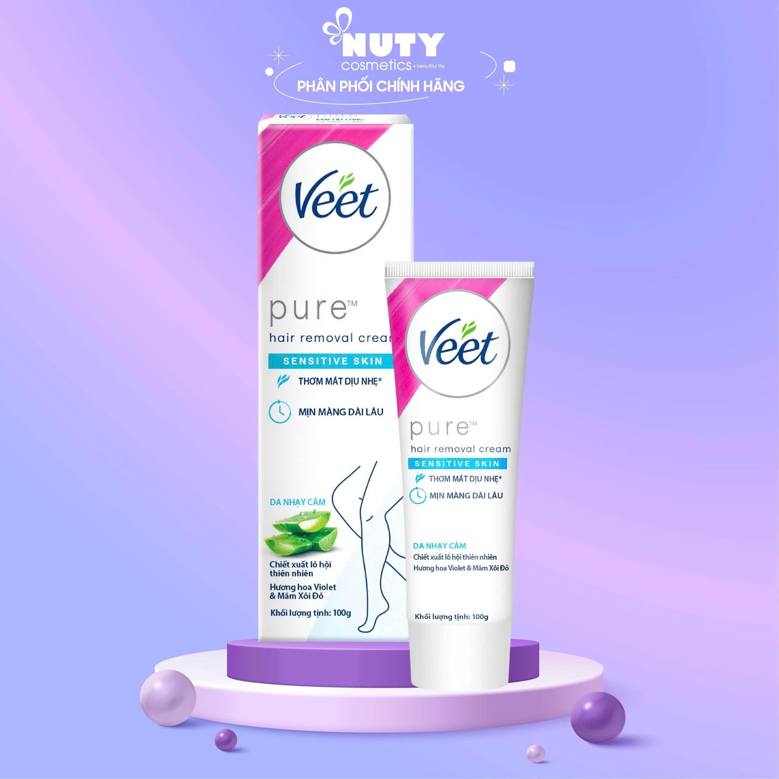Kem Tẩy Lông Dành Cho Da Nhạy Cảm Veet Pure Hair Removal Cream - Sensitive Skin (100g)