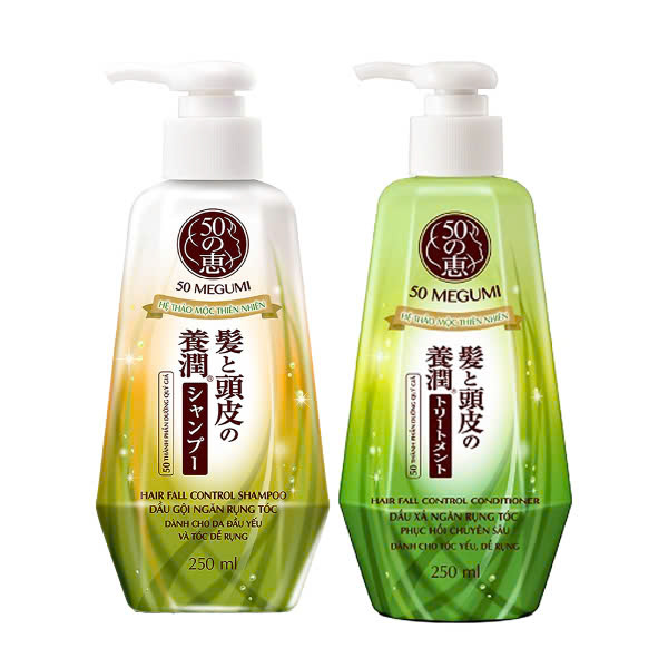 Dầu Gội/Xả Hỗ Trợ Ngăn Rụng Tóc, Phục Hồi Chuyên Sâu 50 Megumi Hair Fall Control (250ml)