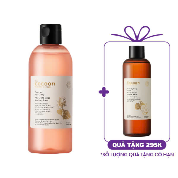 Nước Cân Bằng Sen Hậu Giang Làm Dịu Da Nhạy Cảm Cocoon Hau Giang Lotus Soothing Toner (310ml)
