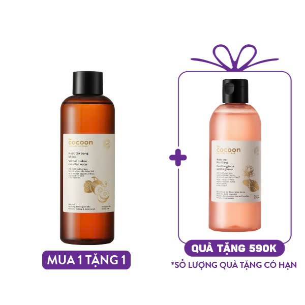 Nước Tẩy Trang Bí Đao Làm Sạch & Giảm Dầu Cocoon Winter Melon Micellar Water (500ml)