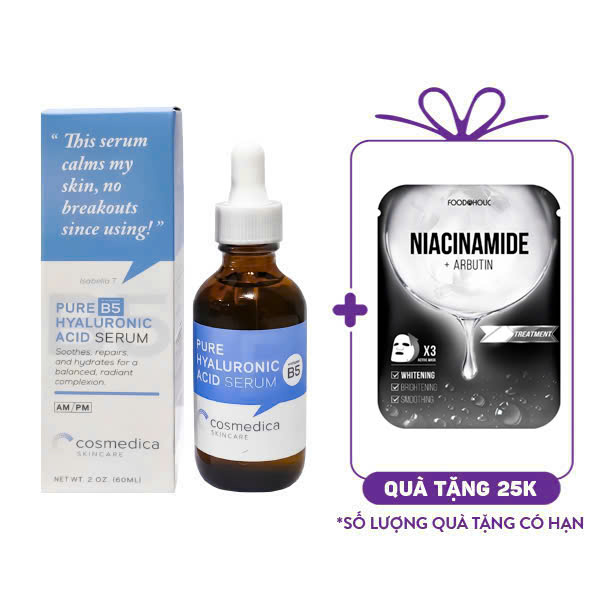 Tinh Chất Phục Hồi Và Dưỡng Ẩm Cosmedica Skincare Hyaluronic Acid + Vitamin B5 Serum (60ml)