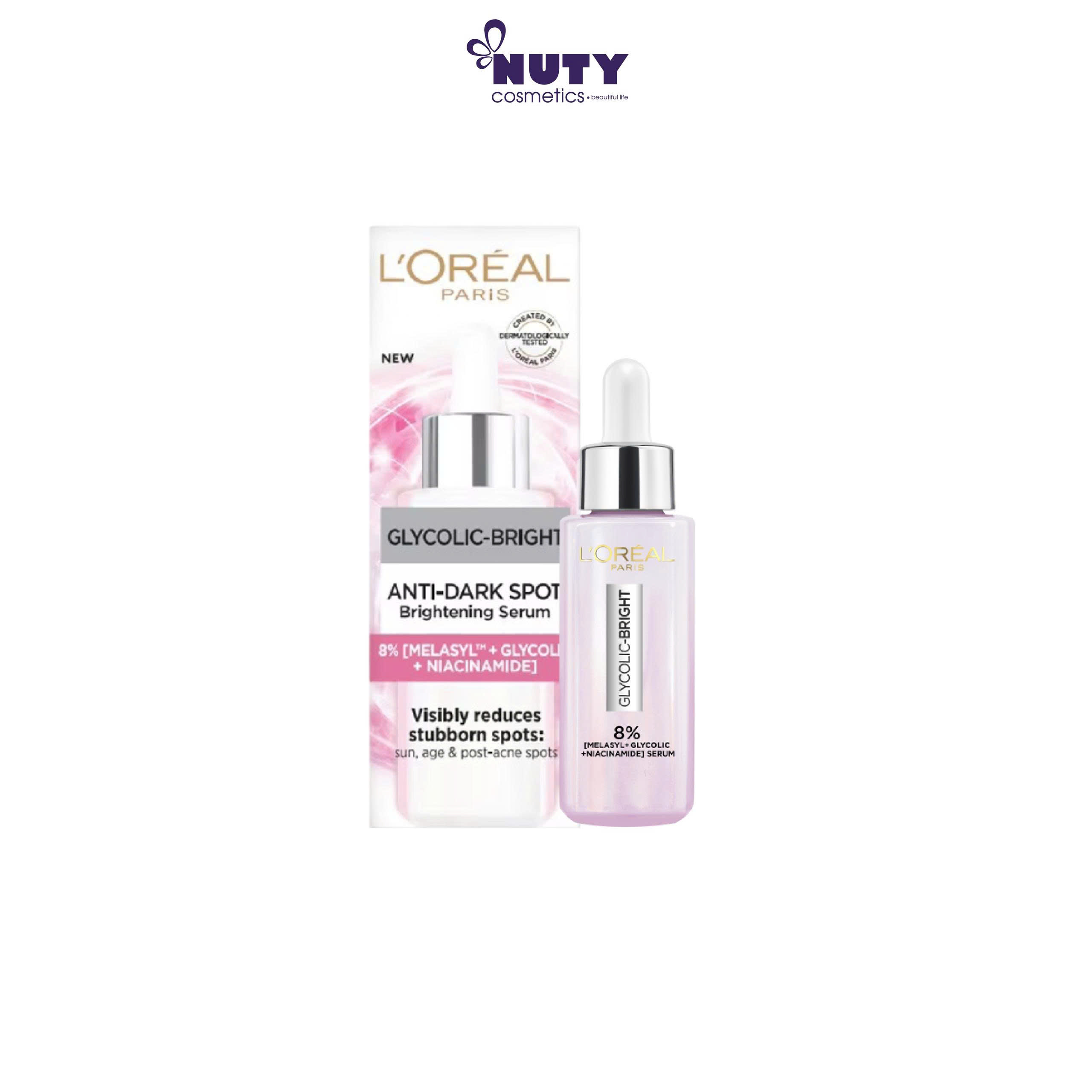 Serum Hỗ Trợ Dưỡng Sáng Và Mờ Thâm Nám Loreal Glycolic Bright Melasyl 8% [Melasyl+Glycolic+Niacinamide] (30ml)