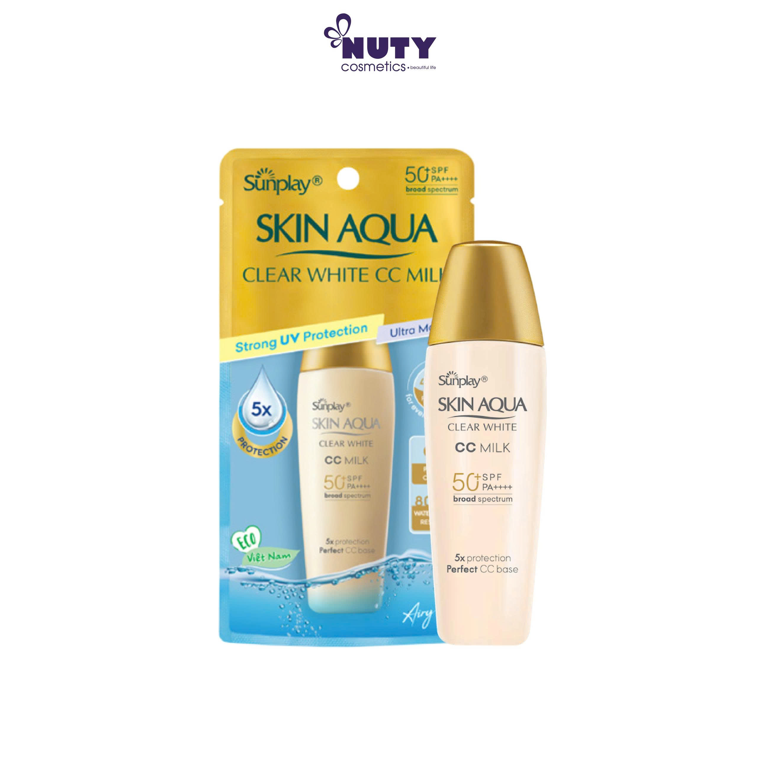 Sữa Chống Nắng Sunplay Dưỡng Da Tạo Nền Sáng Mịn Clear White CC Milk SPF50+ PA++++ (25g)