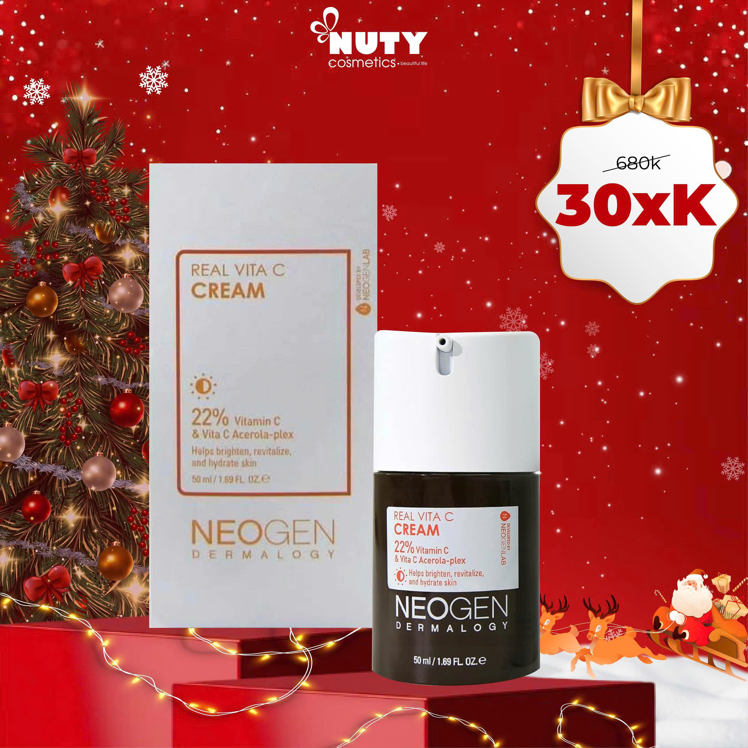 Kem Dưỡng Neogen Real Vita C 22% Cream (50ml) Mới