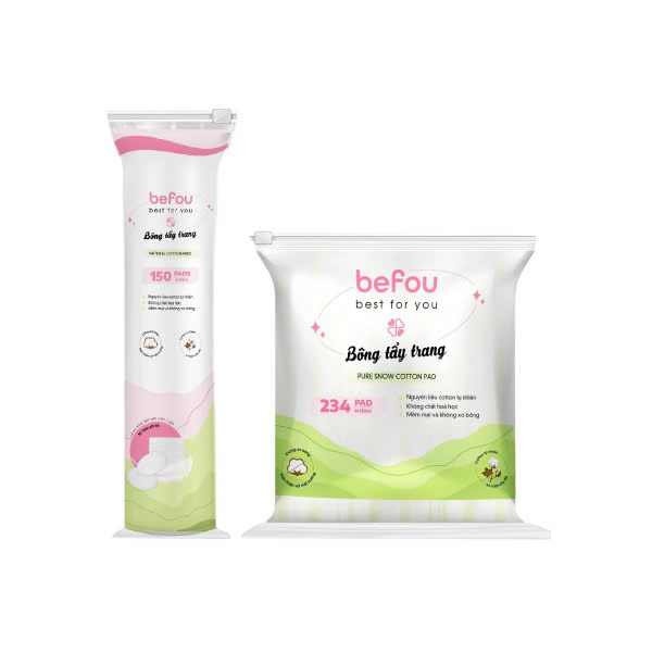 Bông Tẩy Trang Befou Pure Snow Cotton Pad