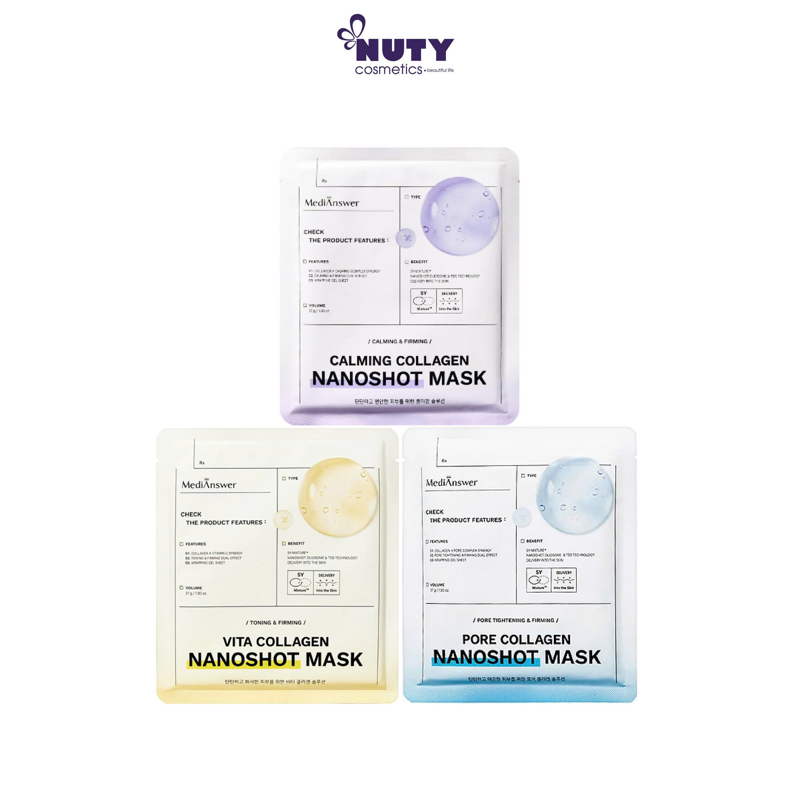 Mặt Nạ Thạch Hỗ Trợ Phục Hồi, Chống Lão Hoá MediAnswer Collagen Mask