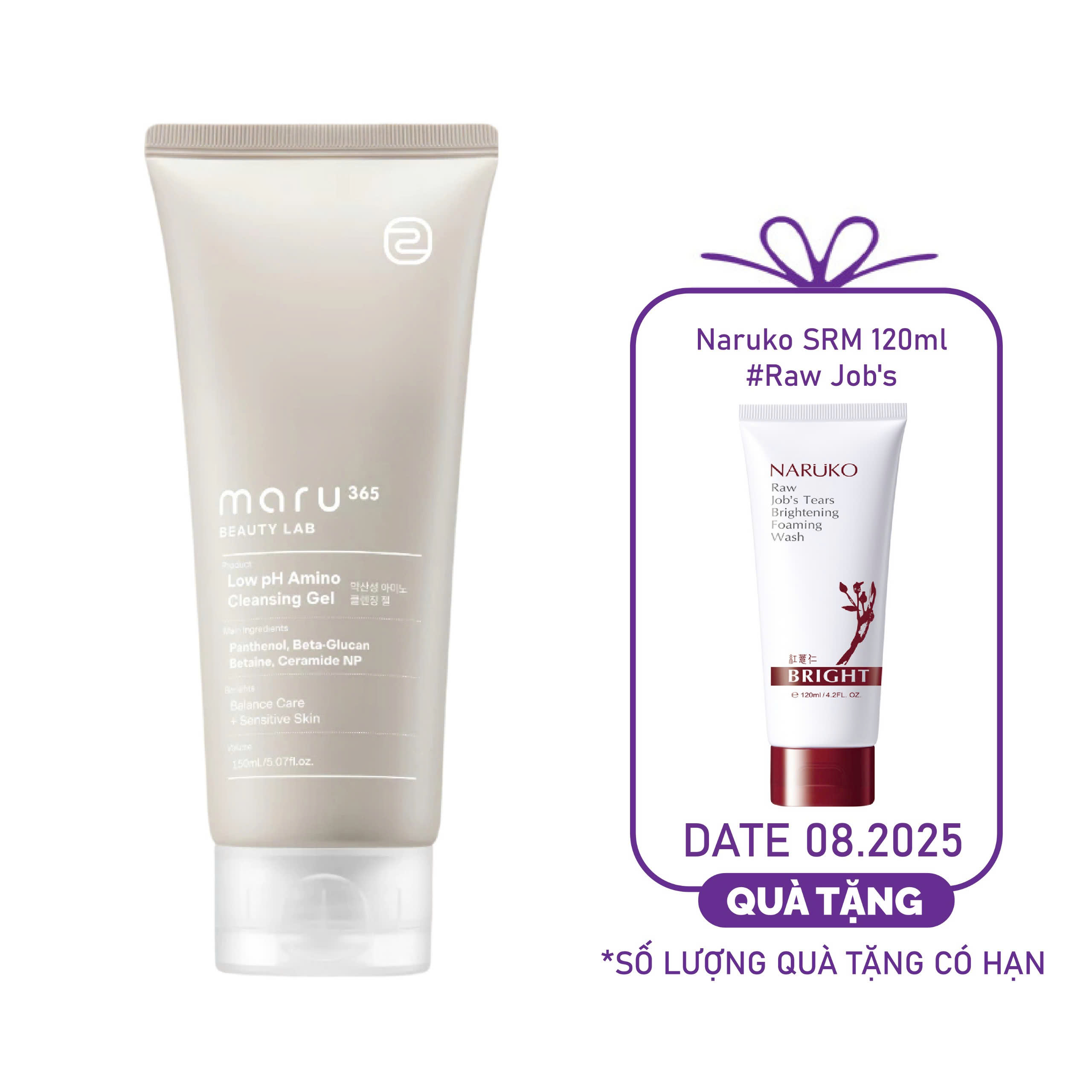 Gel Rửa Mặt Cân Bằng Độ MARU365 Beauty Lab pH Low pH Amino Cleansing Gel (150ml)