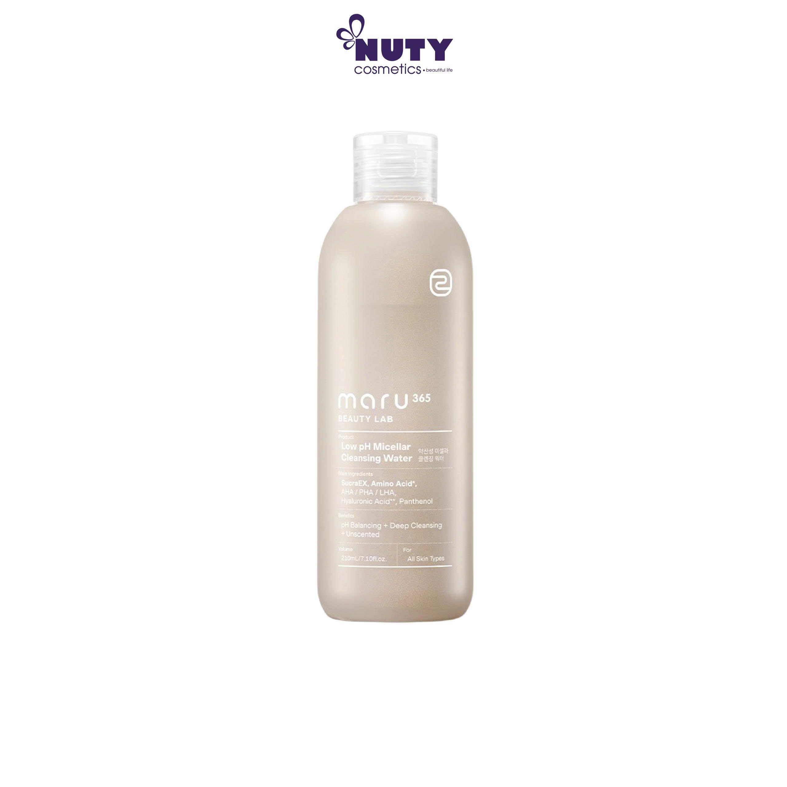 Nước Tẩy Trang Cân Bằng Độ Ẩm MARU365 Beauty Lab Low pH Micellar Cleansing Water (210ml)