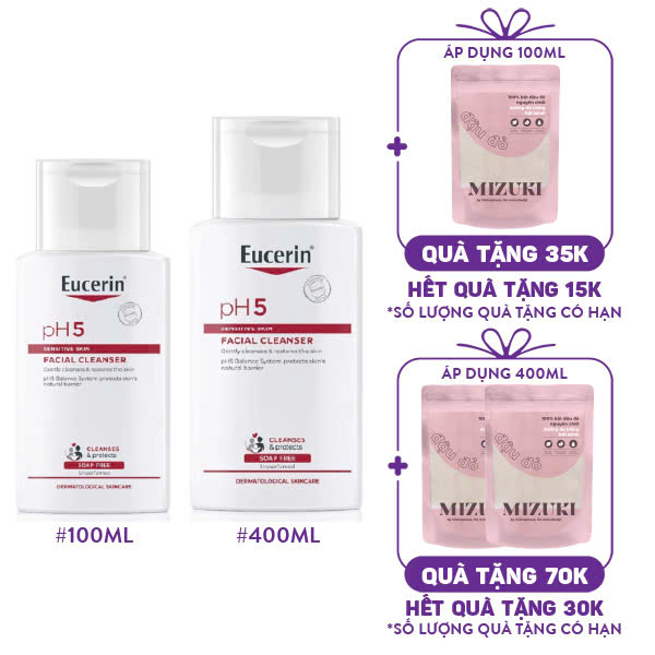 Sữa Rửa Mặt Dịu Nhẹ Cho Da Nhạy Cảm Eucerin pH5 Facial Cleanser Sensitive Skin
