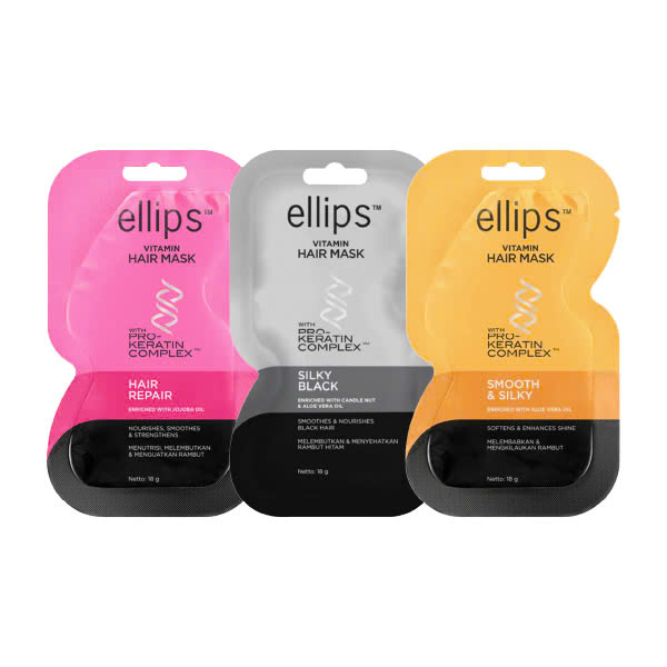Kem Ủ Tóc Dưỡng Tóc Đen Mượt Ellips Keratin (18g)
