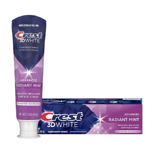 Kem Đánh Răng Trắng Sáng Vượt Trội Crest 3D White Toothpaste Radiant Mint (93g)