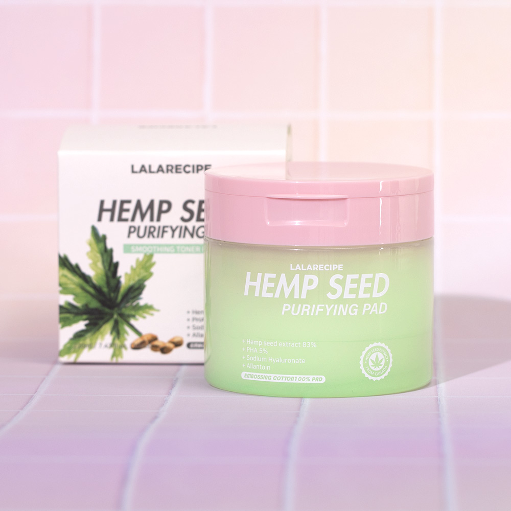 Toner Pad Giúp Cấp Ẩm, Làm Dịu Da Lalarecipe Hempseed Purifying Pad (220ml/70 miếng)