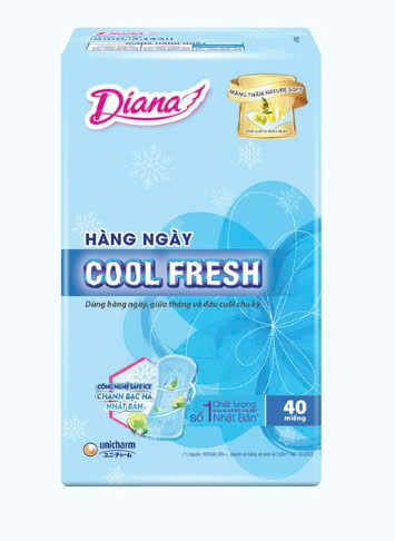 Băng Vệ Sinh Diana Hàng Ngày Cool Fresh 40 Miếng