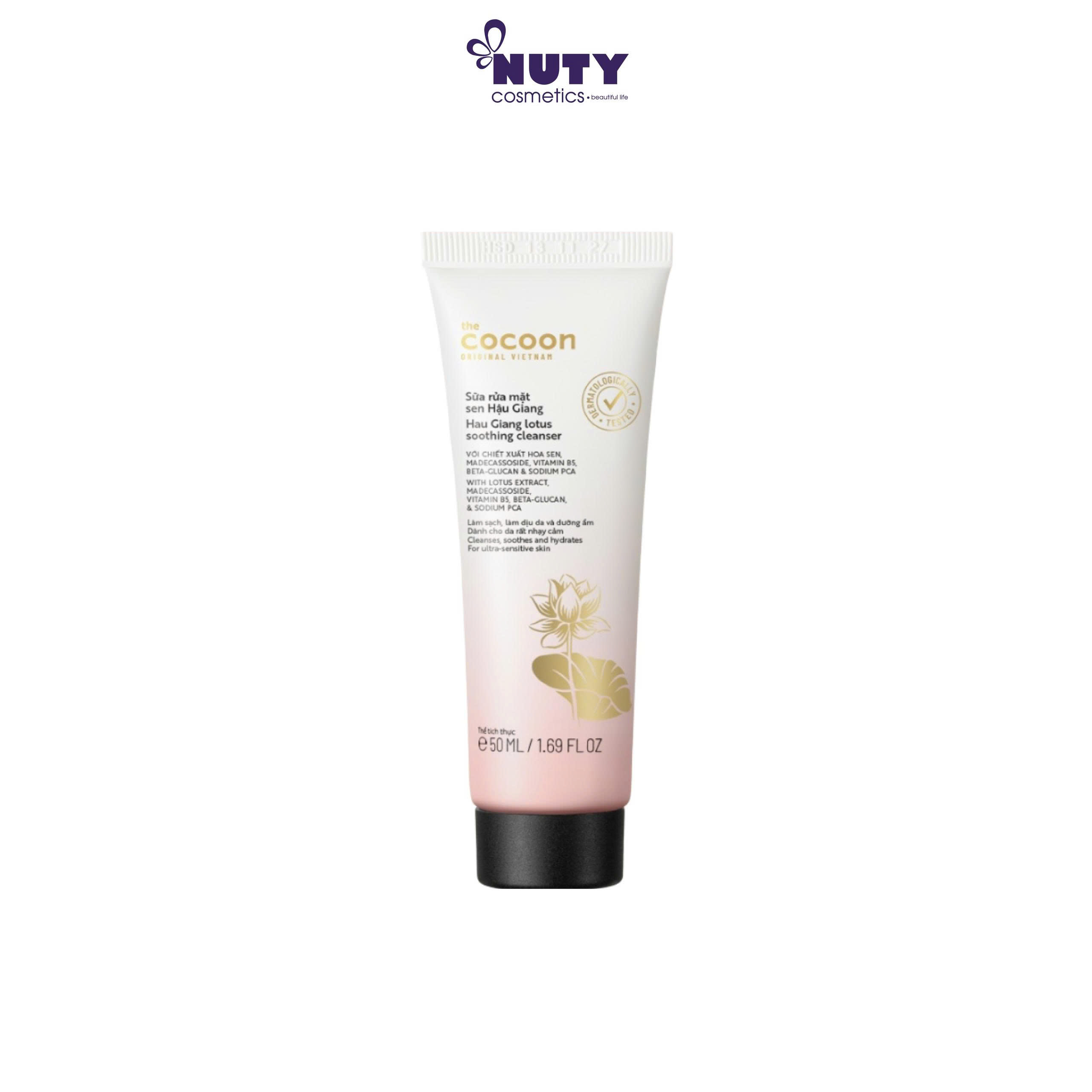 Sữa Rửa Mặt Cocoon Nước Sen Hậu Giang 50ml