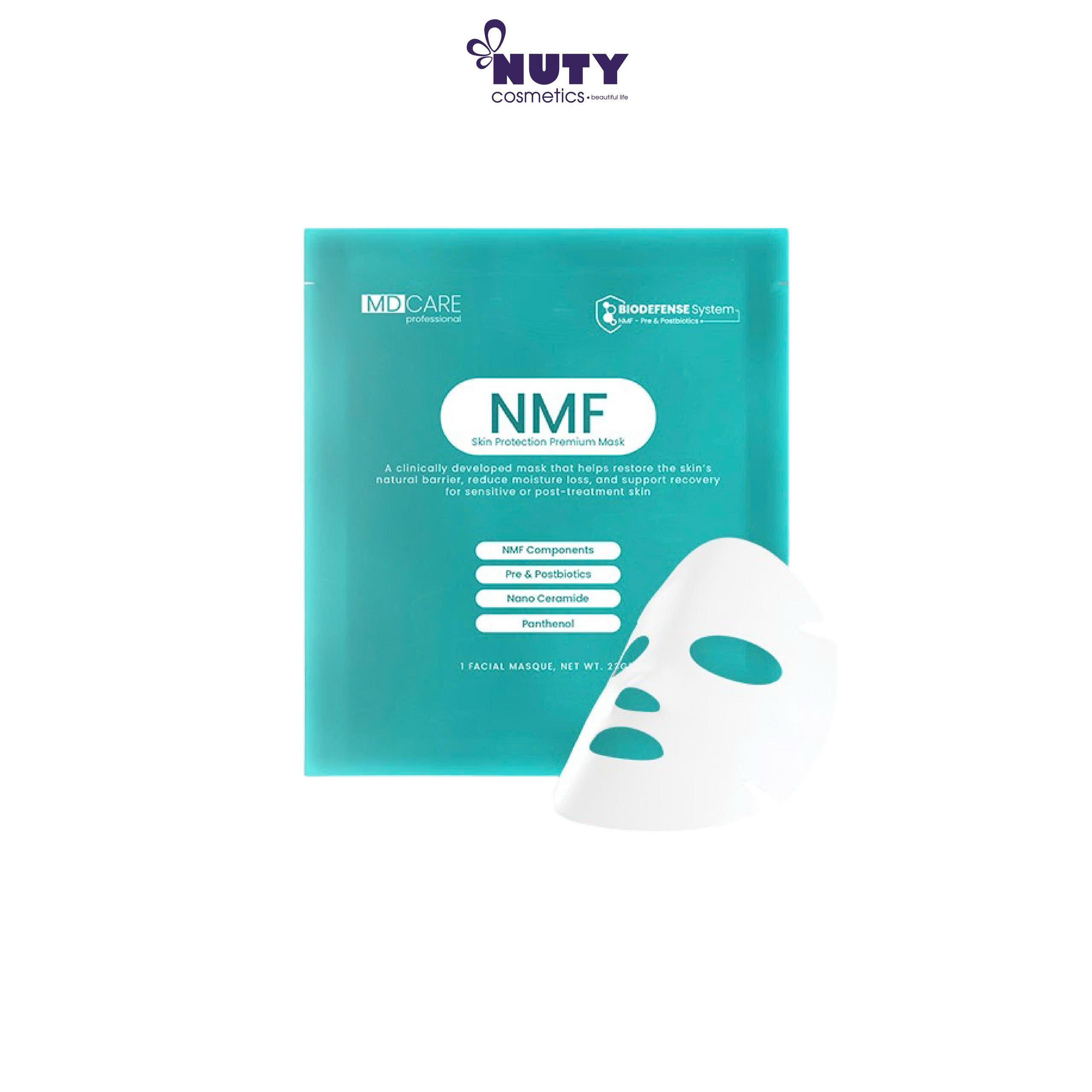 Mặt Nạ Cấp Ẩm, Cân Bằng Lợi Khuẩn, Phục Hồi Hàng Rào Bảo Vệ Da MD CARE NMF SKIN Protection Premium Mask (23g)