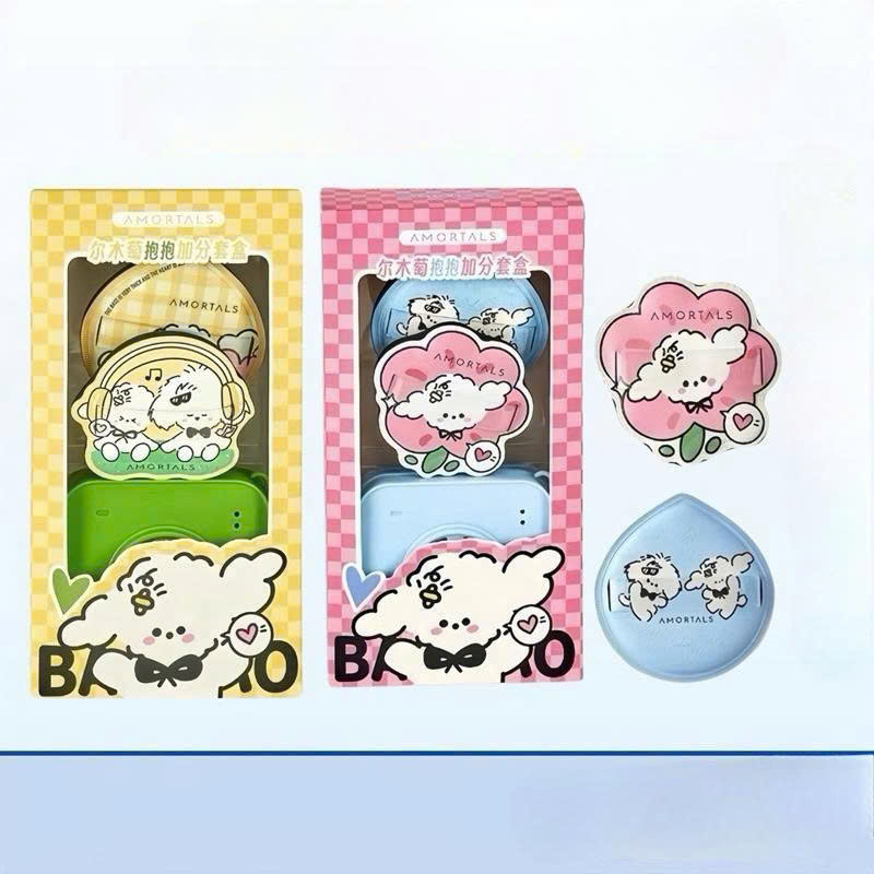 Set 2 Bông Mút Kèm Hộp Đựng Puppy Amortals