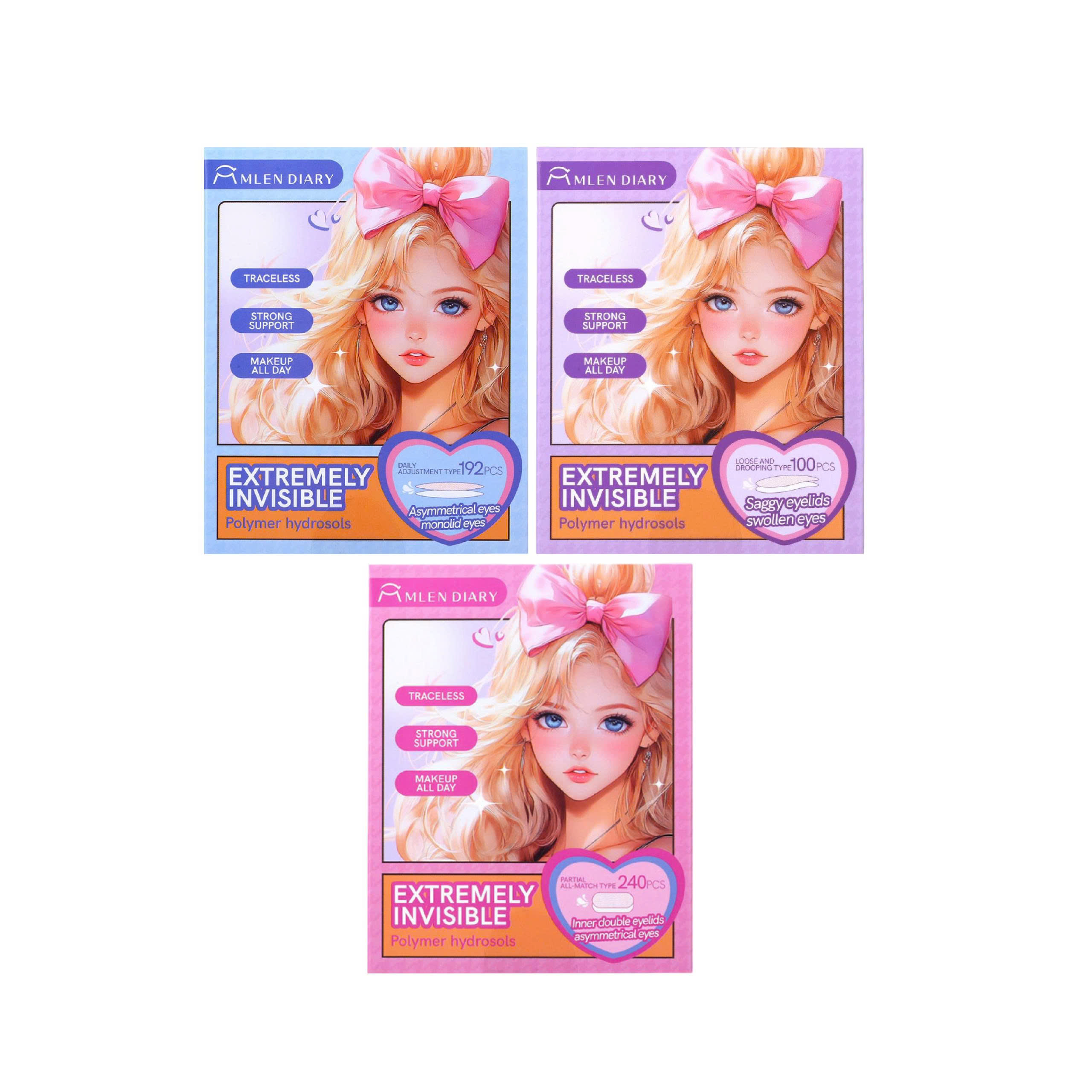 Miếng Dán Kích Mí Lưới Tàn Hình Phù Hợp Mọi Dáng Mắt Mlen Diary (100pcs)