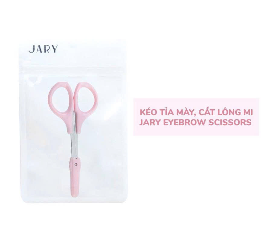 Kéo Tỉa Mày, Cắt Lông Mi Jary Eyebrow Scissors Màu Hồng (1 Cái)