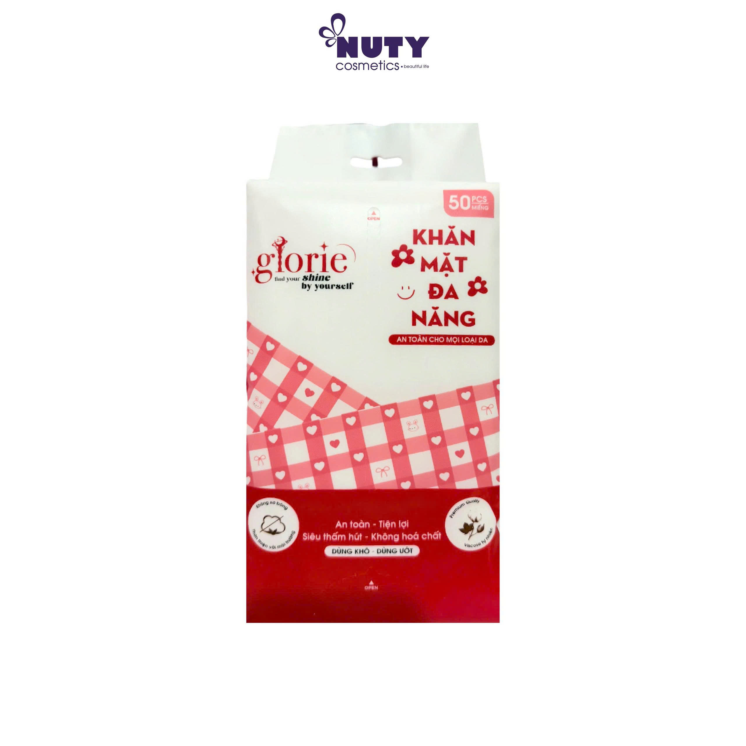 Khăn Mặt Khô Đa Năng Glorie (50 tờ)