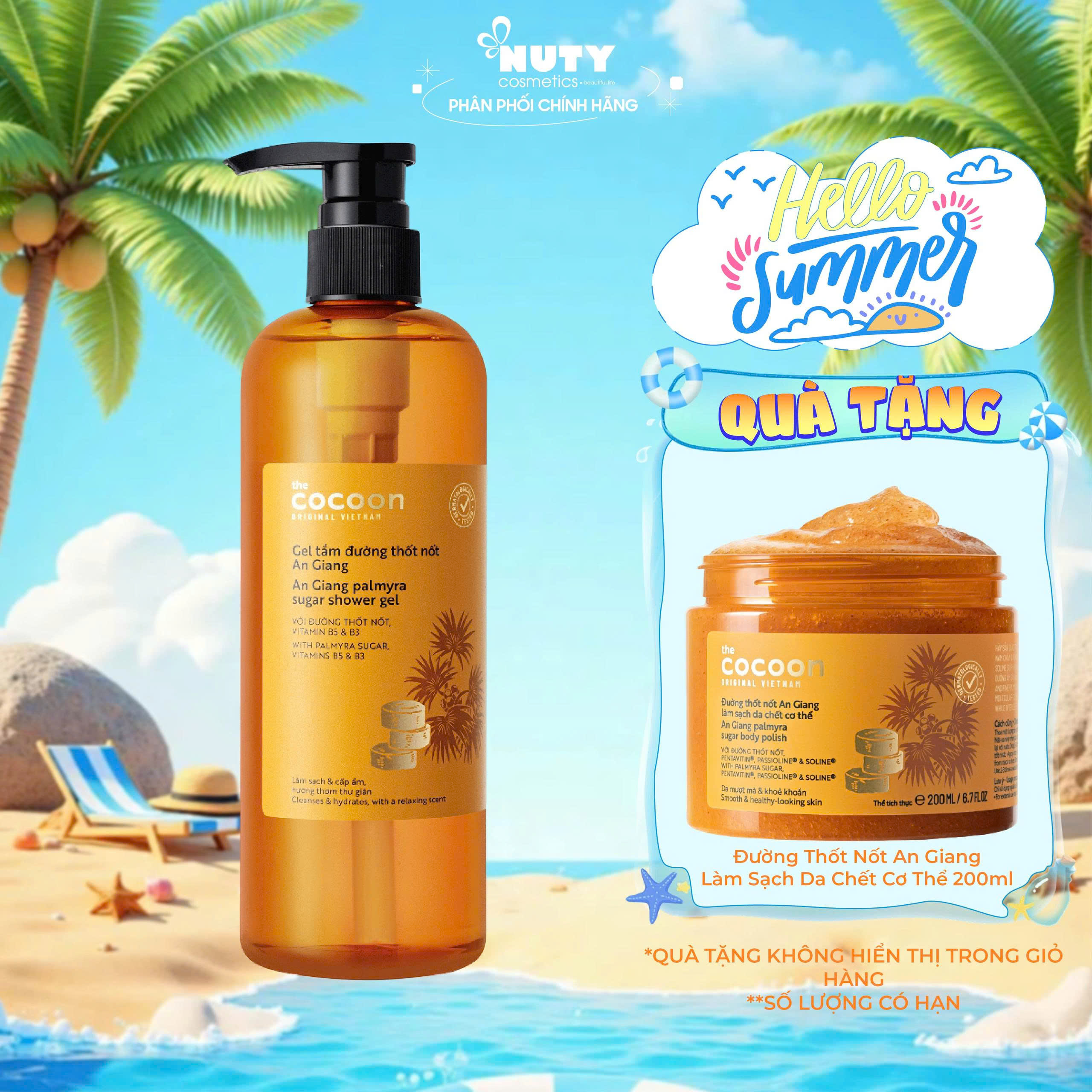 Cocoon Gel tắm đường Thốt Nốt An Giang 500ml