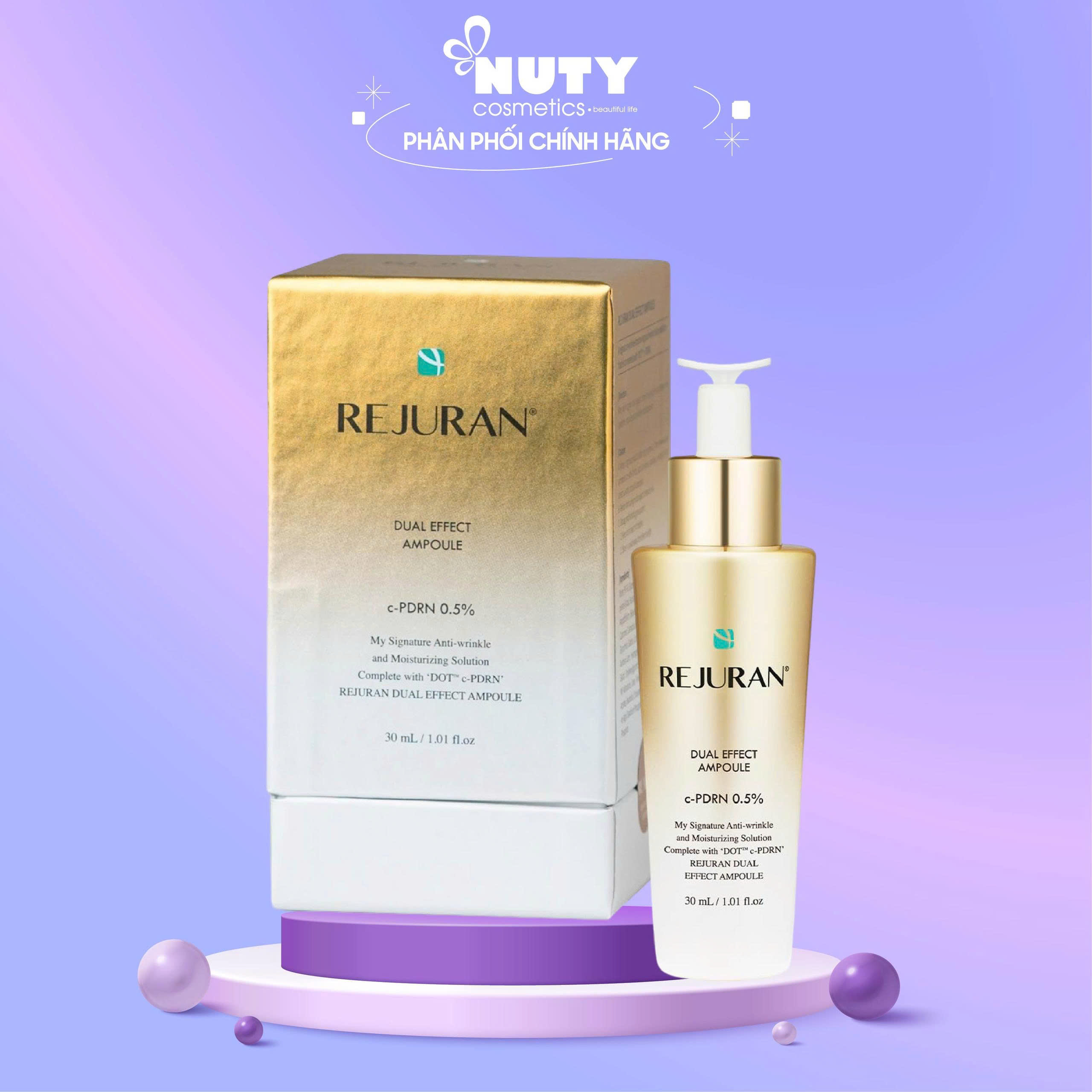Tinh chất Giúp Dưỡng Ẩm, Hỗ Trợ Phục Hồi Da, Da Mềm Mịn Và Tươi Sáng PDRN 0.5% Rejuran Dual Effect Ampoule 30ml