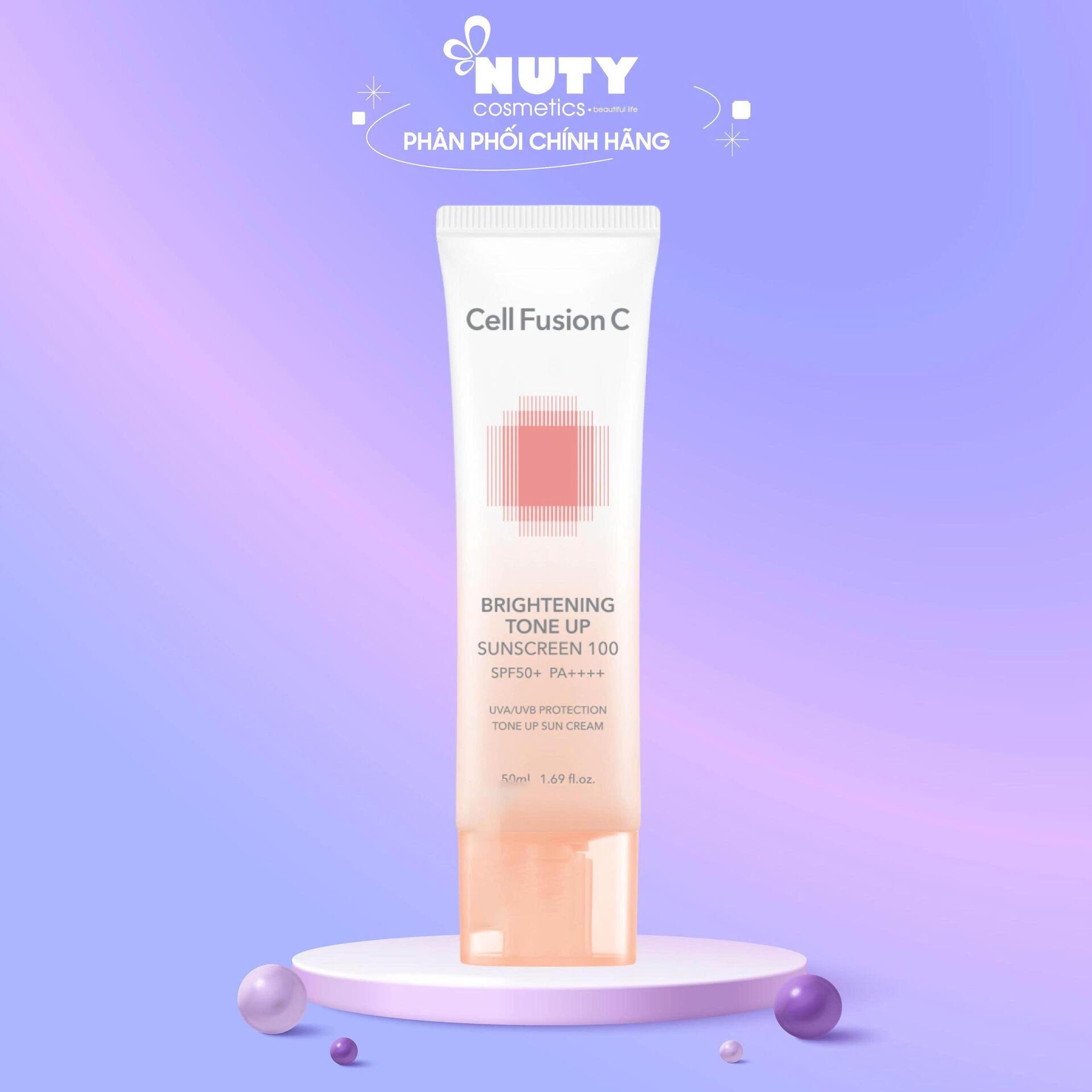 Kem Chống Nắng Hỗ Trợ Nâng Tông Da Cell Fusion C Brightening Tone Up Sunscreen 100 SPF50+/ PA ++++ (50ml)