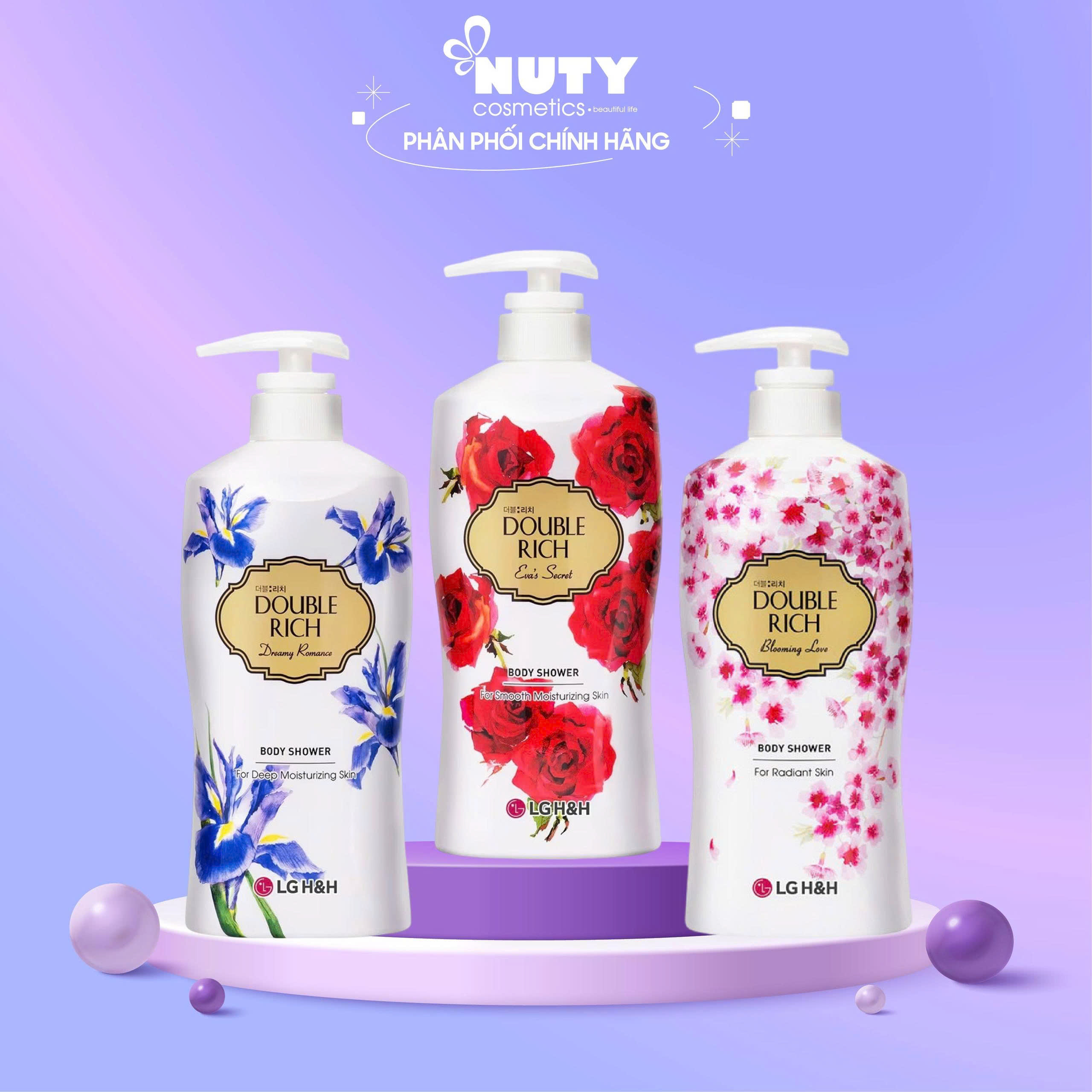 Sữa Tắm Hương Hoa Thiên Nhiên Double Rich (800g)