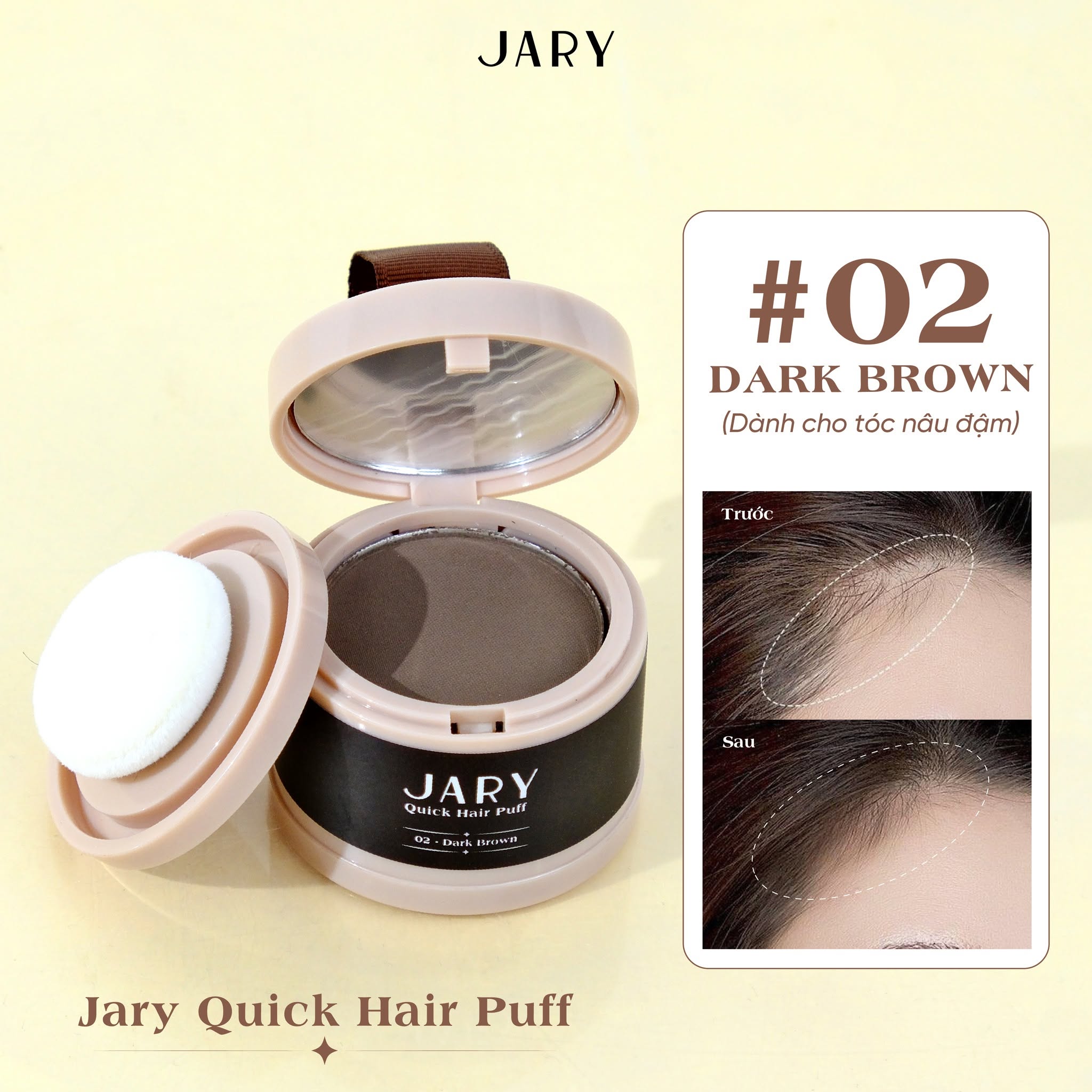 Phấn Chấm Hói Tóc Jary Quick Hair Puff (4g)