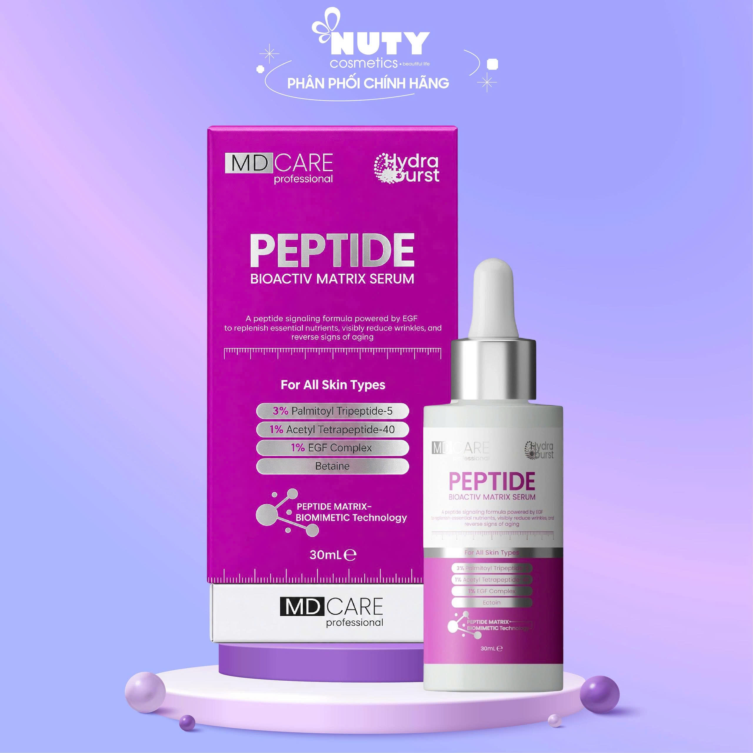 Tinh Chất Phục Hồi Và Giảm Đỏ Chuyên Sâu MD Care Peptide Bioactiv Matrix Serum 30ml