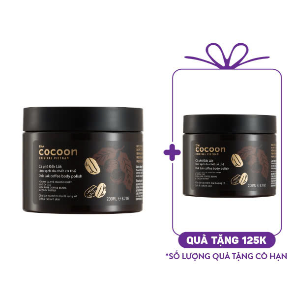 Tẩy Tế Bào Chết Toàn Thân Cà Phê Đắk Lắk Cocoon Dak Lak Coffee Body Polish (200ml)