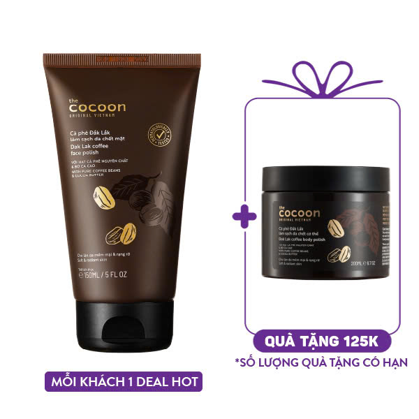 Tẩy Tế Bào Chết Mặt Cà Phê Cocoon Dak Lak Coffee Face Polish (150ml)