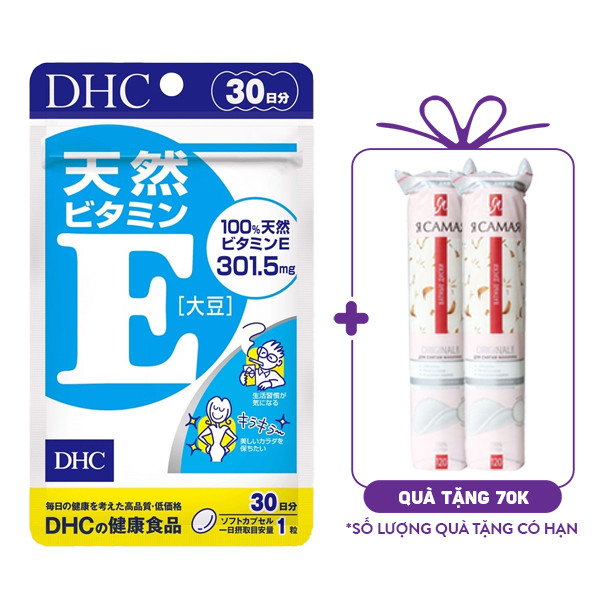 Viên Uống Bổ Sung Vitamin E 30 ngày DHC Natural Vitamin E Soybean (30 Days Supply)