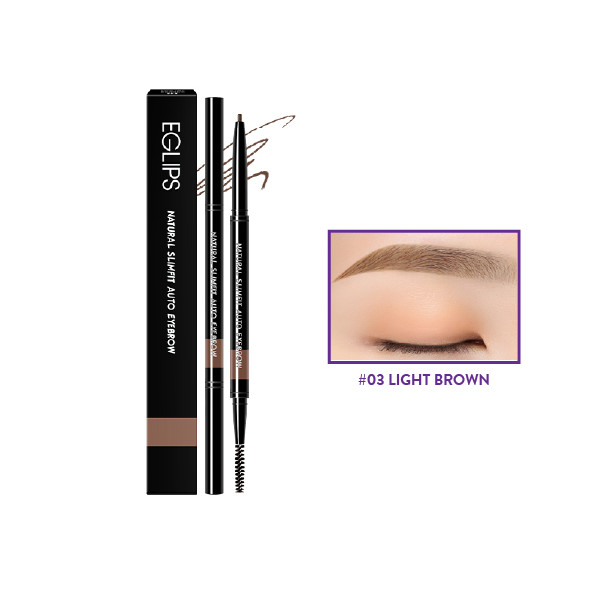 Chì Kẻ Mày 2 Đầu Eglips Natural Slimfit Auto Eyebrow #Light Brown