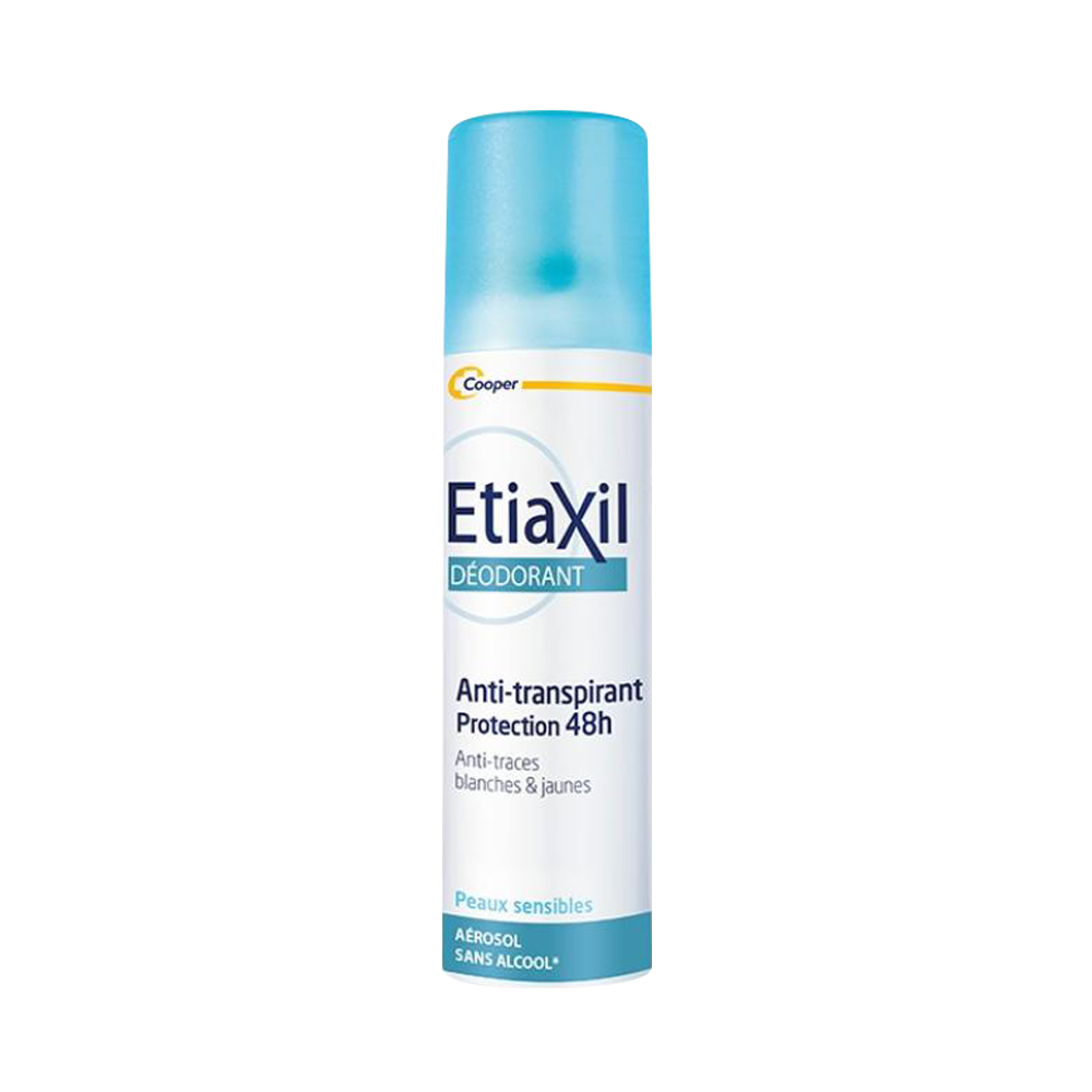 Xịt Khử Mùi EtiaXil Déodorant Anti-Transpirant 48h Anti-Traces Blanches & Jaunes (150ml)