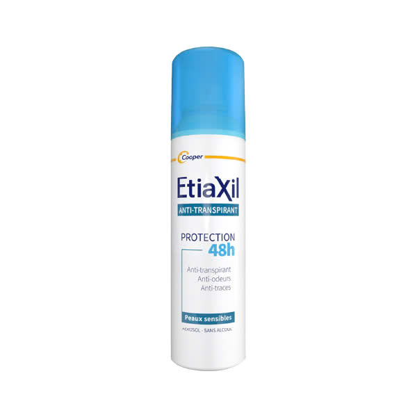 Xịt Khử Mùi EtiaXil Déodorant Anti-Transpirant 48h Anti-Traces Blanches & Jaunes (150ml)