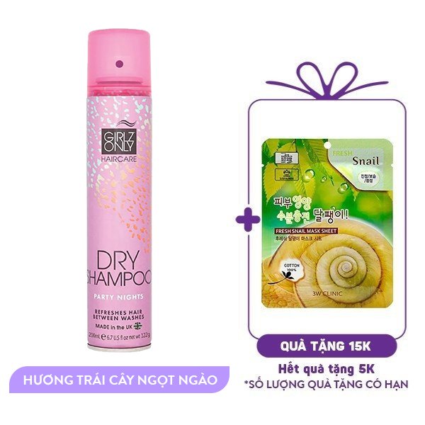Dầu Gội Khô Girlz Only Dry Shampoo Party Nights (200ml)