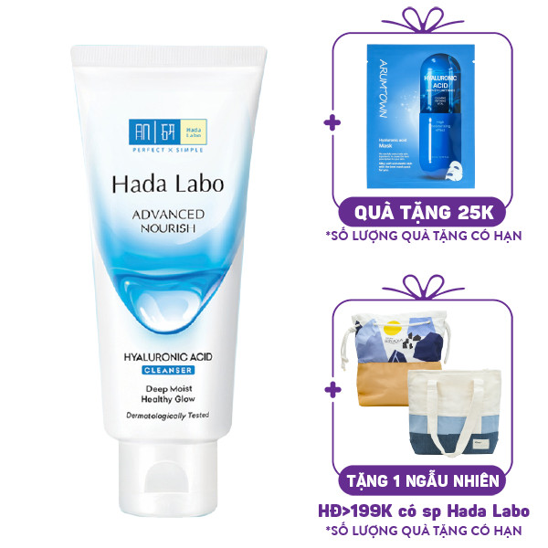 Kem Rửa Mặt Dưỡng Ẩm Hada Labo Advanced Nourish Cleanser (80g)