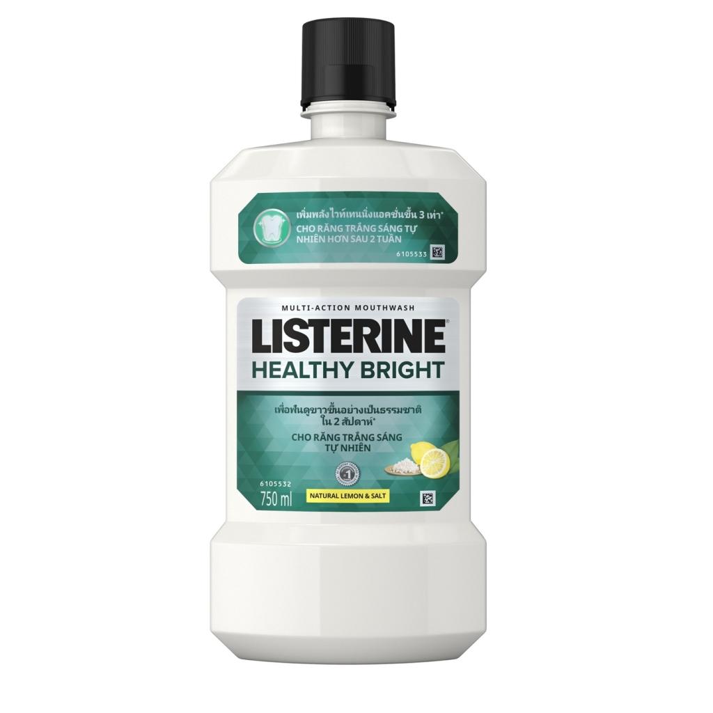 Nước Súc Miệng Làm Trắng Răng Listerine Healthy Bright (750ml)