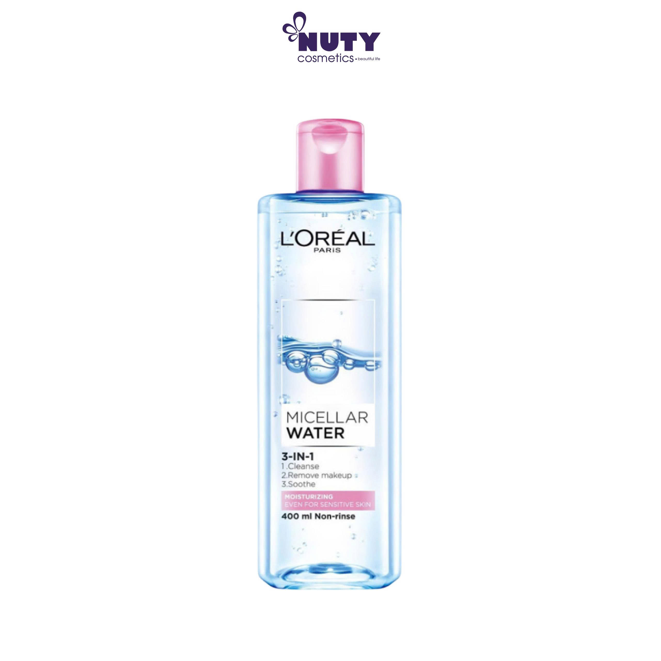 Nước Tẩy Trang Dưỡng Ẩm Loreal Micellar Water  3-in-1 Moisturizing (400ml)