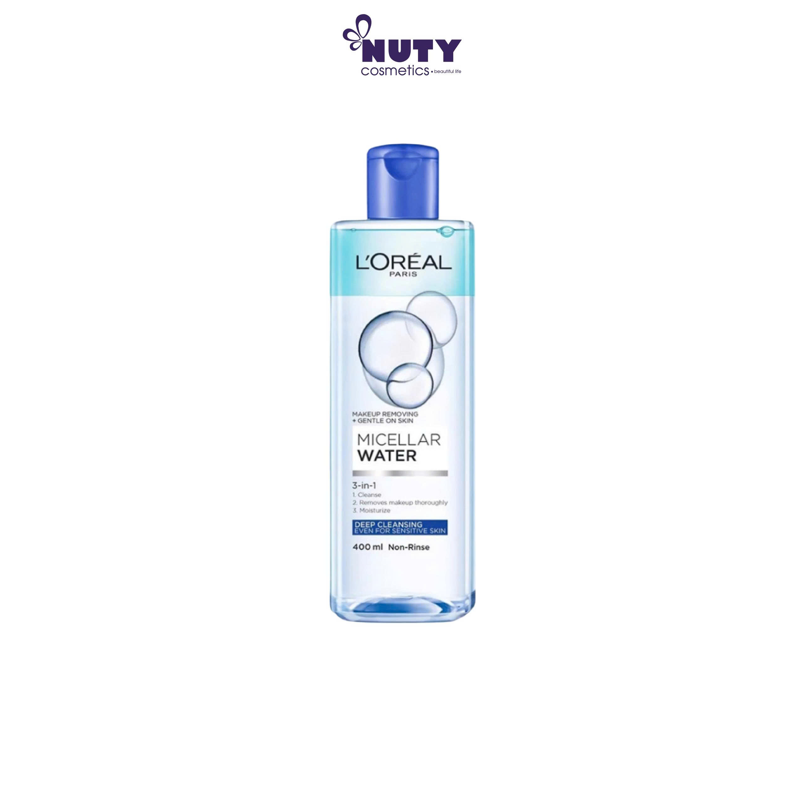Nước Tẩy Trang Làm Sạch Sâu Loreal  Micellar Water 3-in-1 Deep Cleansing (400ml)